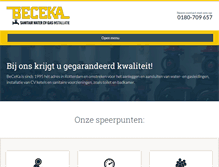 Tablet Screenshot of beceka.nl